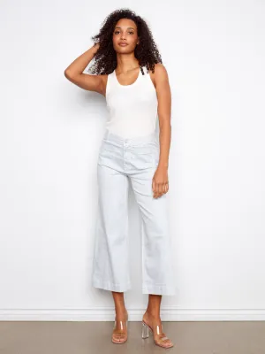 Charlie B Yarn Dye Striped Twill Patch Pocket Pant