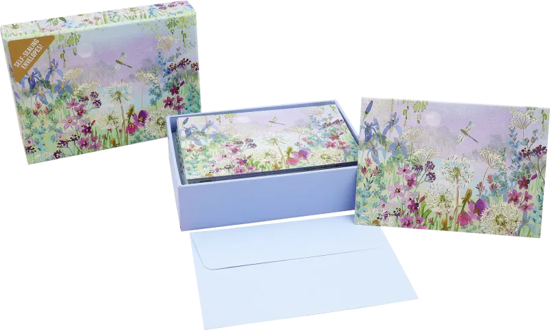 Peter Pauper Note Card Dragonflies &amp; Dandelions