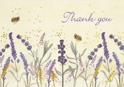 Peter Pauper Thank You Note Lavender &amp; Honey