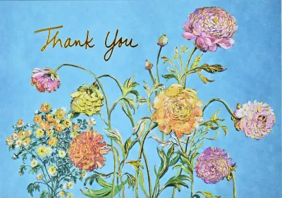 Peter Pauper Thank You Note Garden Blooms
