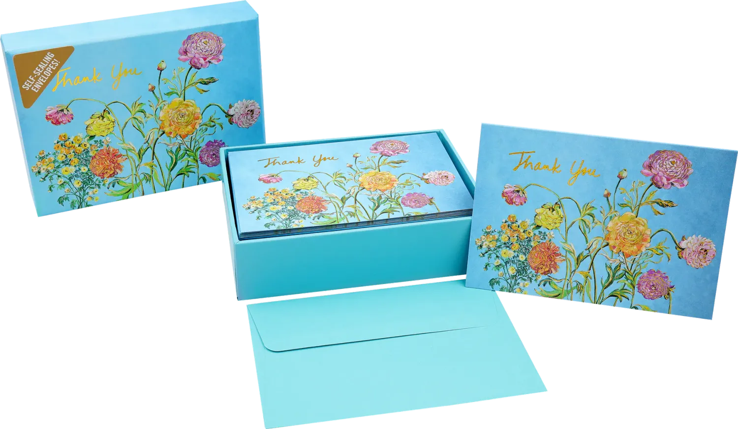 Peter Pauper Thank You Note Garden Blooms