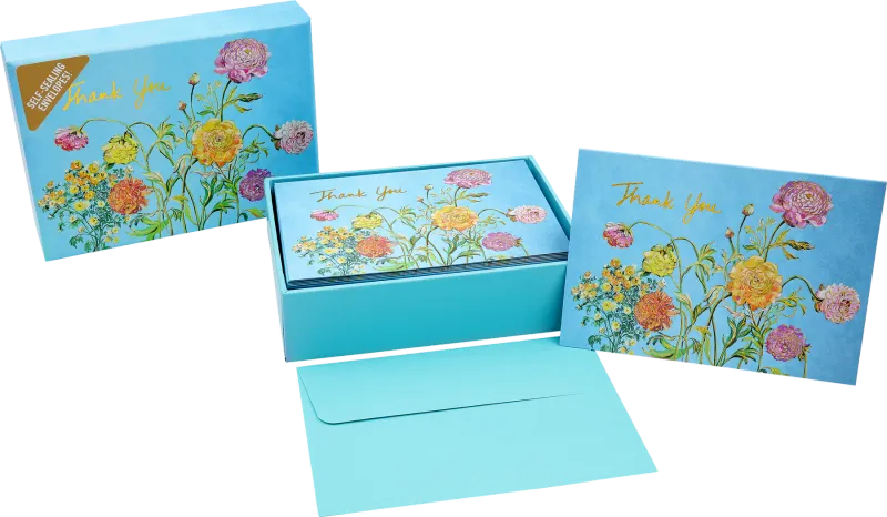 Peter Pauper Thank You Note Garden Blooms