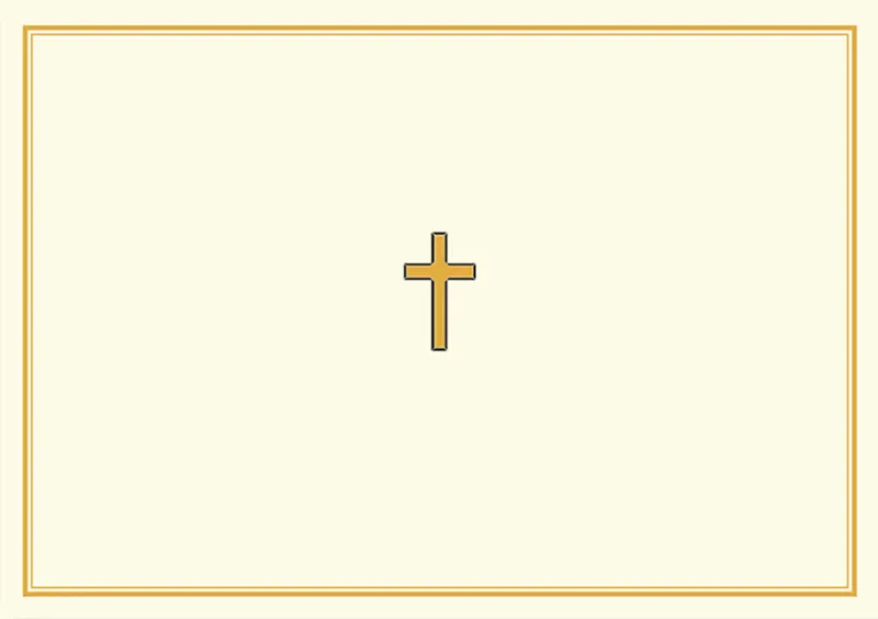 Peter Pauper Note Card Gold Cross
