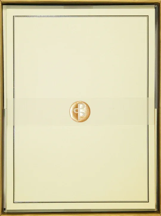 Peter Pauper Letter Perfect Stationary Black and Cream 