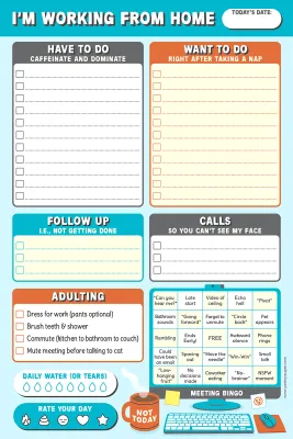 Peter Pauper Note Pad I'm Working From Home Daily Planner Peter Pauper Note Pad I'm Working From Home Daily Planner