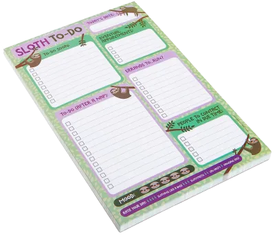 Peter Pauper Note Pad Sloth