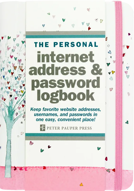 Peter Pauper Internet Log Book Tree of Hearts