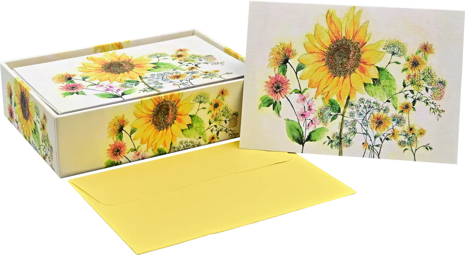 Peter Pauper Note Card Watercolor Sunflower