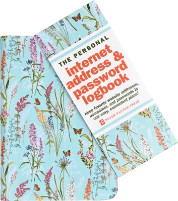 Peter Pauper Internet Log Book Blooms and Butterflies