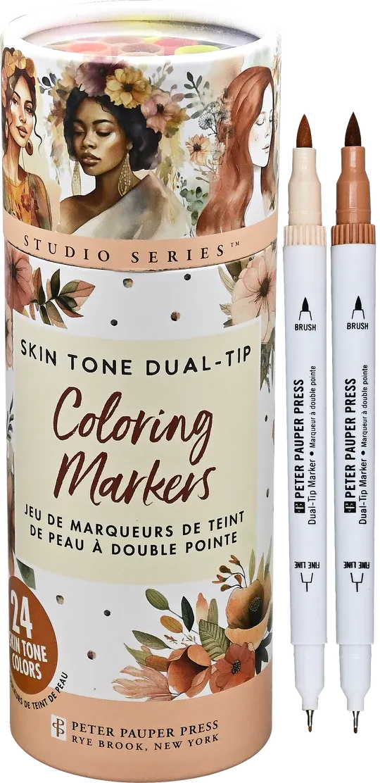 Peter Pauper Skin Tone Dual Tip Coloring Markers Peter Pauper Skin Tone Dual Tip Coloring Markers