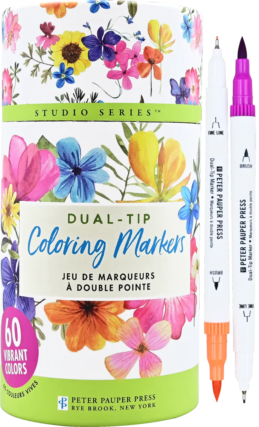 Peter Pauper Dual Tip Coloring Markers Set/60