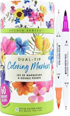 Peter Pauper Dual Tip Coloring Markers Set/60