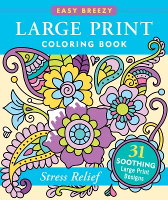 Peter Pauper Coloring Book Large Print Color Me Stress Relief
