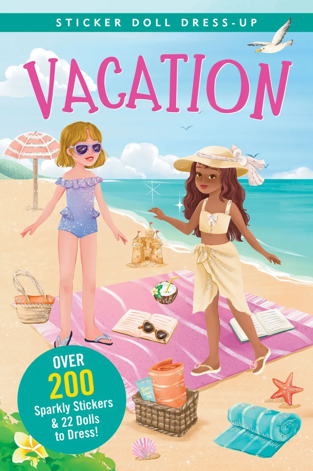Peter Pauper Sticker Doll Dress Up Book Vacation