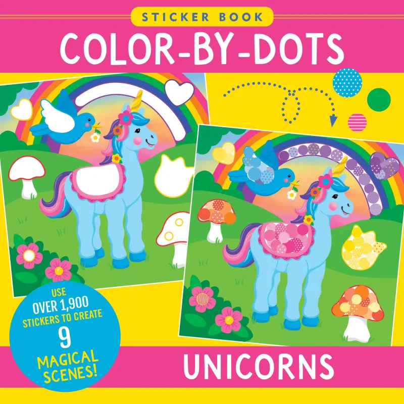 Peter Pauper Color By Dots Sticker Book Unicorn