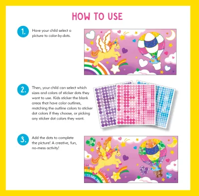 Peter Pauper Color By Dots Sticker Book Unicorn
