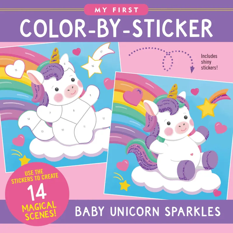 Peter Pauper First Color by Sticker Baby Unicorn