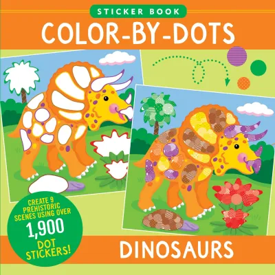 Peter Pauper Color By Dots Sticker Book Dinosaurs