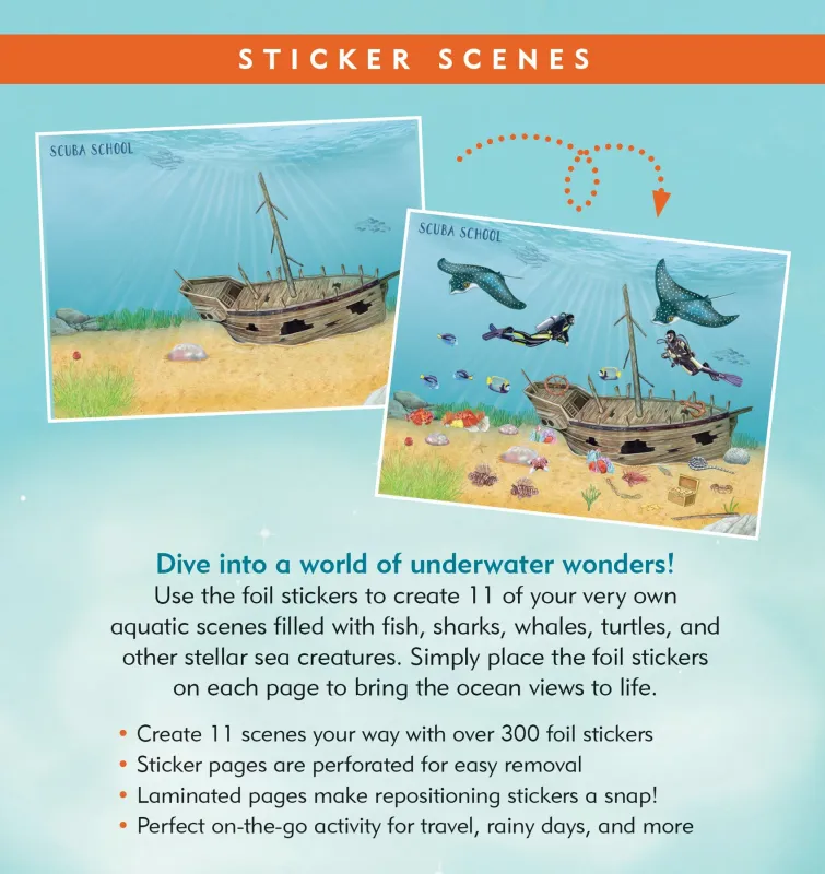Peter Pauper Sticker Scenes Under the Sea
