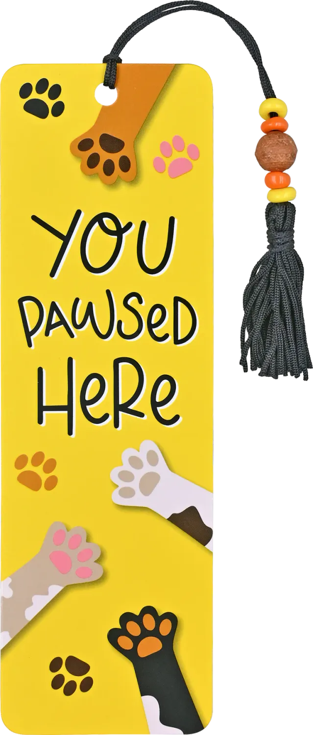 Peter Pauper Beaded Bookmark You Pawsed Here