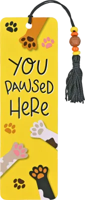 Peter Pauper Beaded Bookmark You Pawsed Here