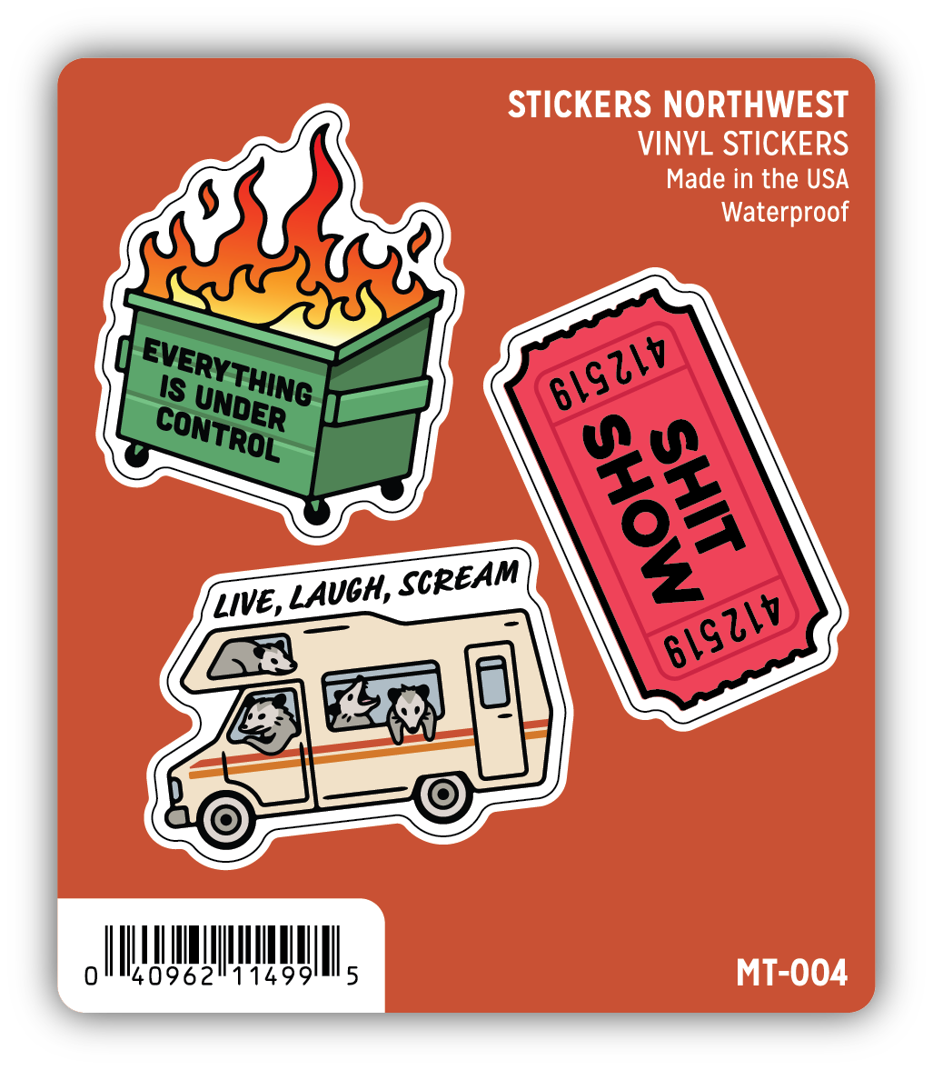Stickers Northwest Snarky Everything is Under Control Mini Trio