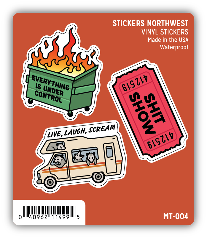 Stickers Northwest Snarky Everything is Under Control Mini Trio