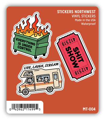 Stickers Northwest Snarky Everything is Under Control Mini Trio