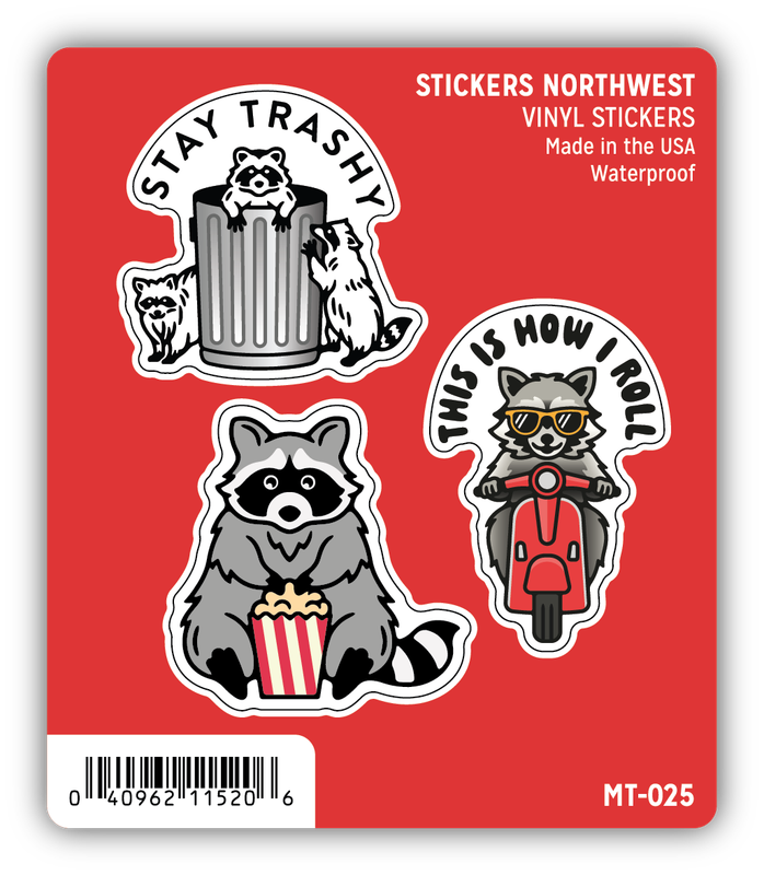 Stickers Northwest Racoon Mini Trio