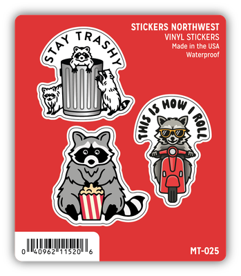 Stickers Northwest Racoon Mini Trio