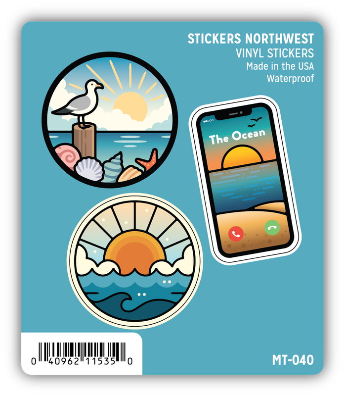 Stickers Northwest Beach Scene Trio