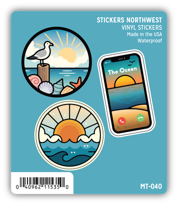 Stickers Northwest Beach Scene Trio