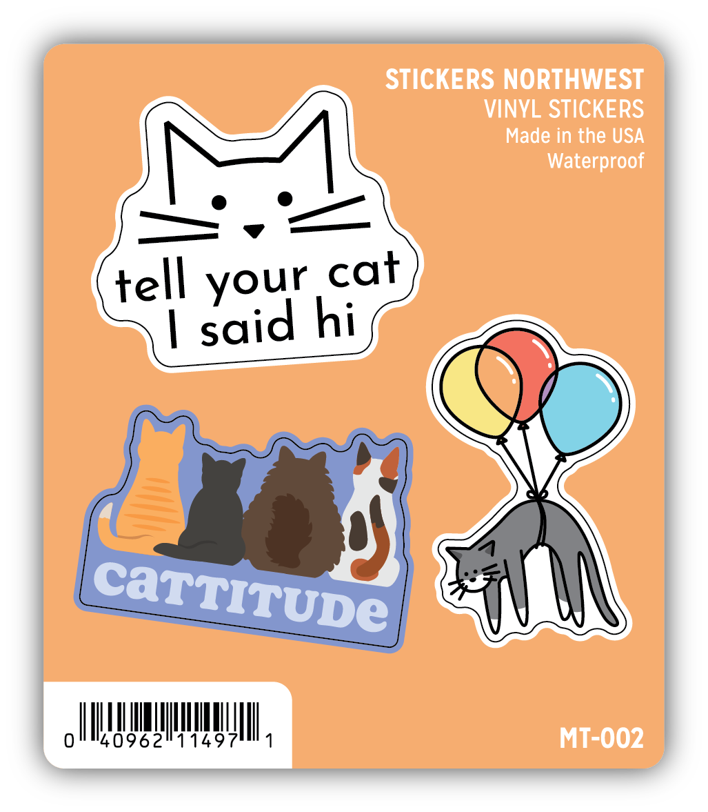 Stickers Northwest Cat Lover Mini Trio