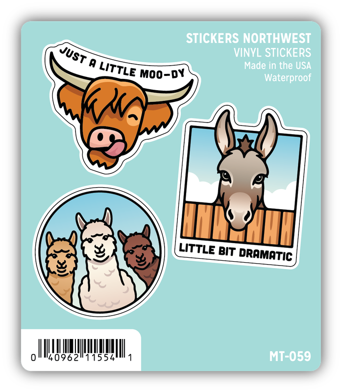 Stickers Northwest Livestock Animal Mini Trio
