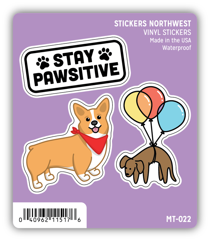 Stickers Northwest Stay Positive Dog Mini Trio