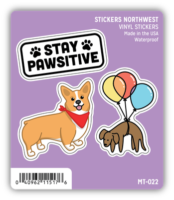 Stickers Northwest Stay Positive Dog Mini Trio
