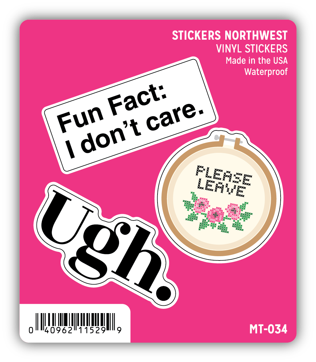 Stickers Northwest Snarky UGH Mini Trio