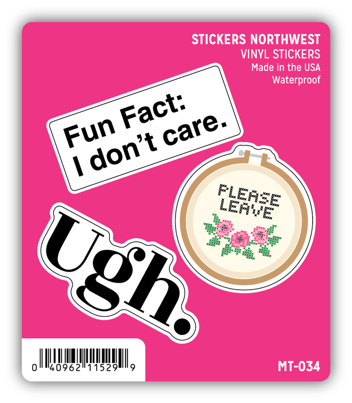 Stickers Northwest Snarky UGH Mini Trio