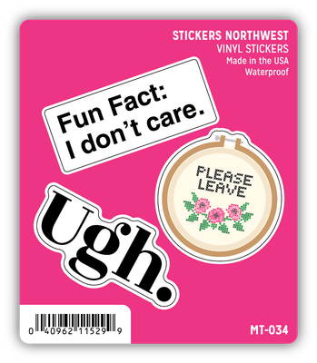 Stickers Northwest Snarky UGH Mini Trio