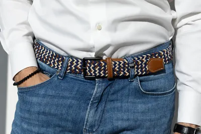 Garzini Braided Belts Multi Tone