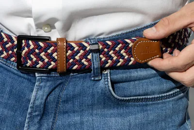 Garzini Braided Belts Multi Tone