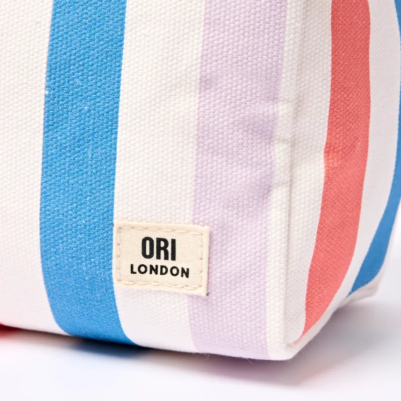 ORI London Mayfair Cotton Canvas Small Pastel Multistripe