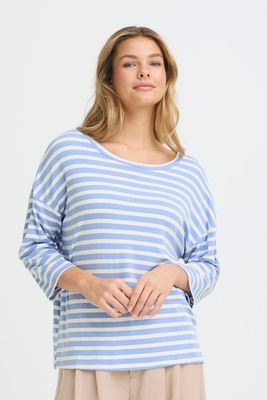 Fransa FRCano Tee Hydrangea Stripe