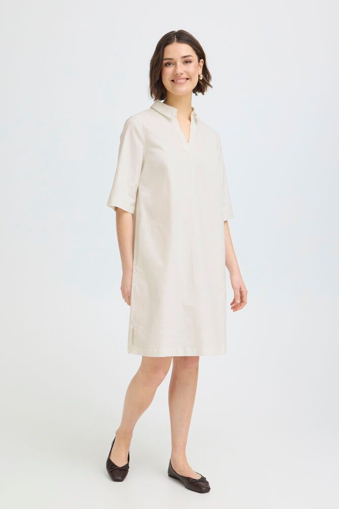 Fransa Chicago White Denim Dress