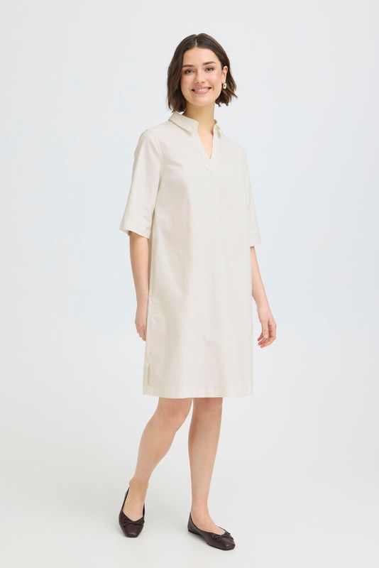 Fransa Chicago White Denim Dress