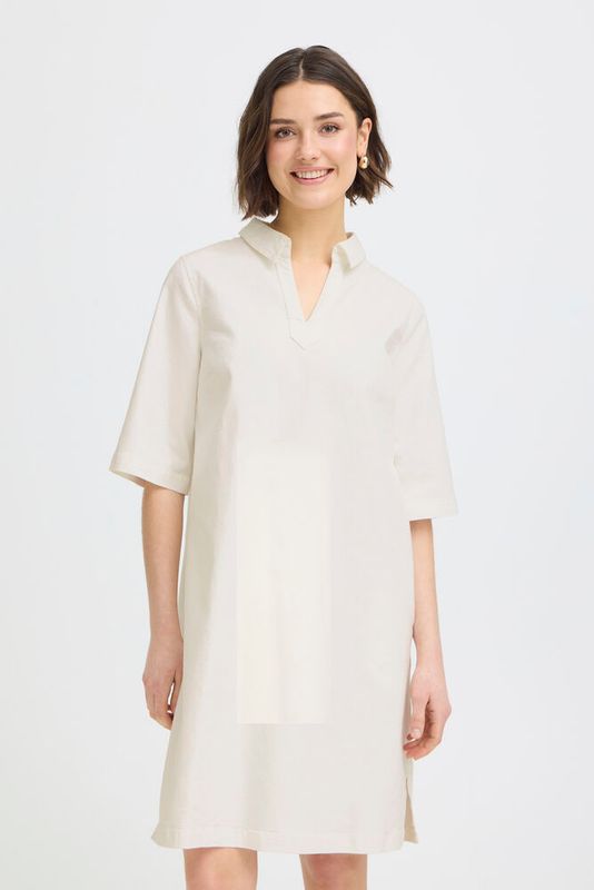 Fransa Chicago White Denim Dress