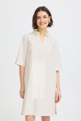 Fransa Chicago White Denim Dress