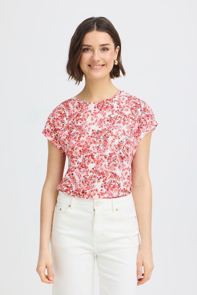 Fransa FRSeen Tee Floral Hibiscus