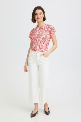 Fransa FRSeen Tee Floral Hibiscus