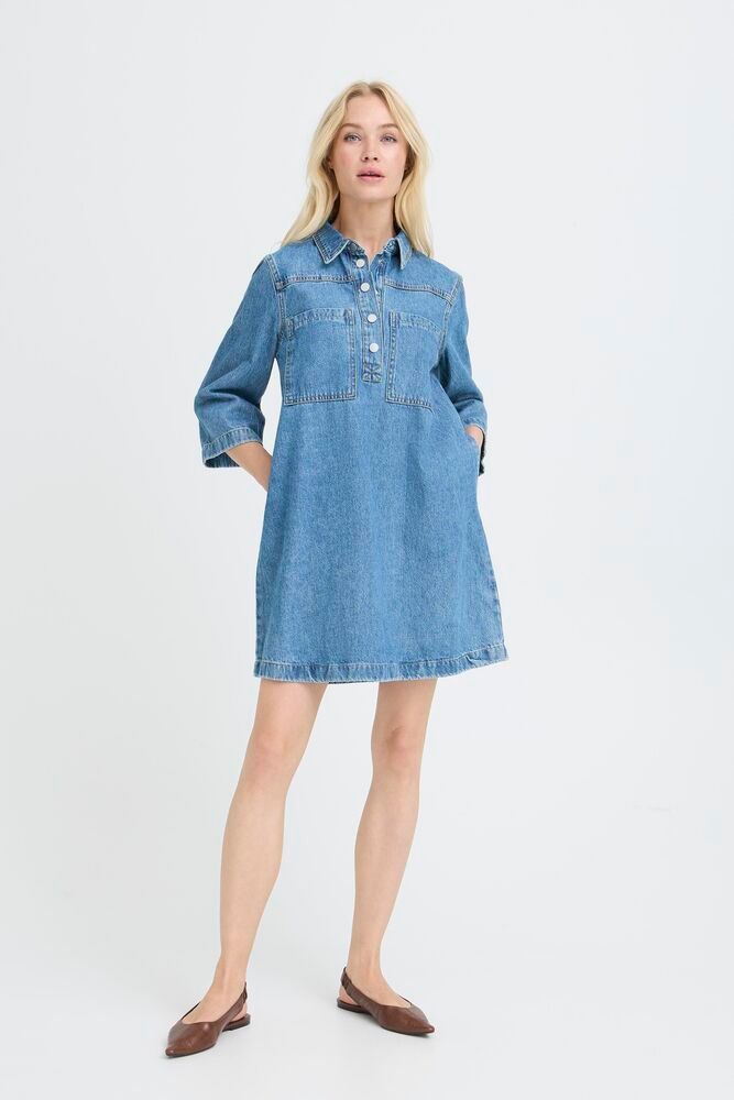 B. Young BYKacila Dress Mid Blue Denim